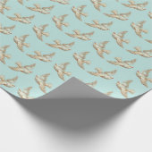 schöner weißer Taubendruck Geschenkpapier (Ecke)