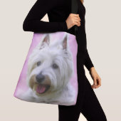 Schöner weißer Terrain im Westen Tragetaschen Mit Langen Trägern (Von Nahem)