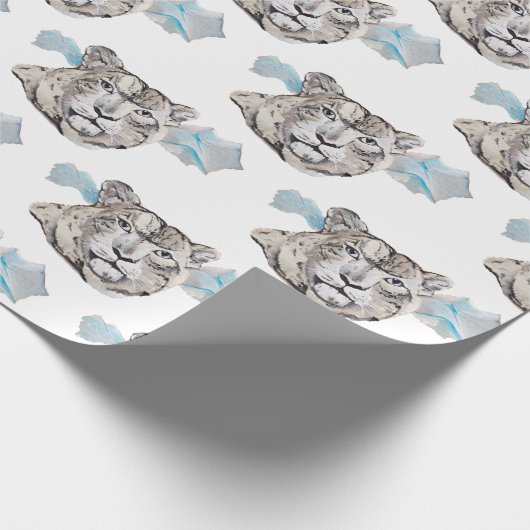 Schöner weißer Tiger Geschenkpapier (Ecke)