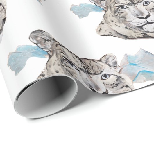 Schöner weißer Tiger Geschenkpapier (Rolleneckpunkt)