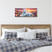Schöner Weißer Tiger Leinwanddruck (Insitu (Schlafzimmer))