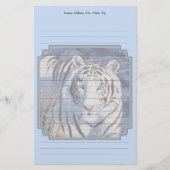 Schöner weißer Tiger mit kristallblauen Augen Briefpapier (Vorderseite)