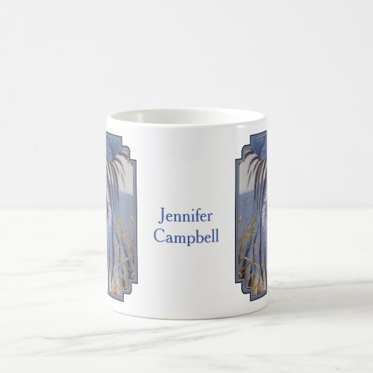 Schöner weißer Tiger mit kristallblauen Augen Kaffeetasse (Mittel)