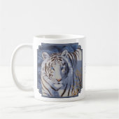 Schöner weißer Tiger mit kristallblauen Augen Kaffeetasse (Links)