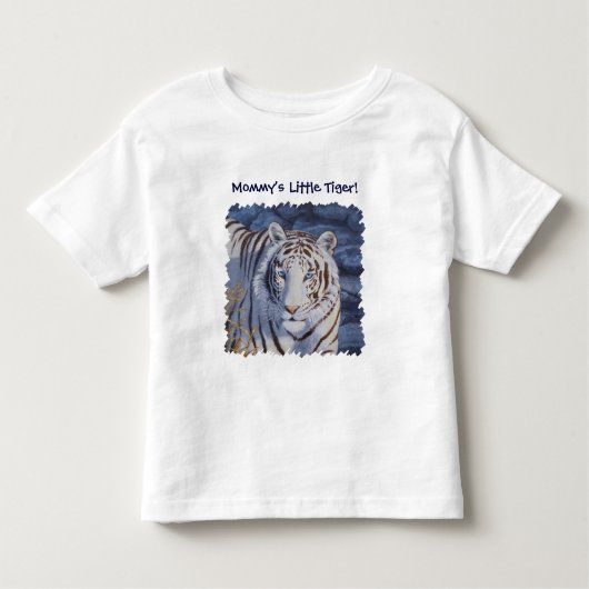 Schöner weißer Tiger mit kristallblauen Augen Kleinkind T-shirt (Vorderseite)