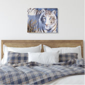 Schöner weißer Tiger mit kristallblauen Augen Leinwanddruck (Insitu (Schlafzimmer))