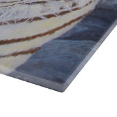 Schöner weißer Tiger mit kristallblauen Augen Schneidebrett (Ecke)