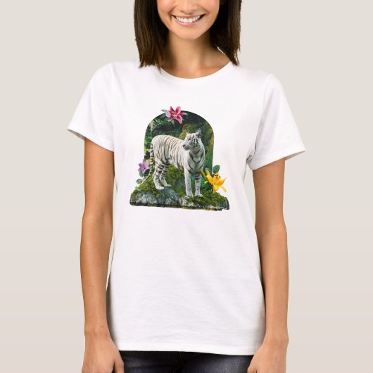 Schöner weißer Tiger T-Shirt (Vorderseite)