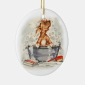 Schöner Welpe im Bad Keramik Ornament (Rechts)