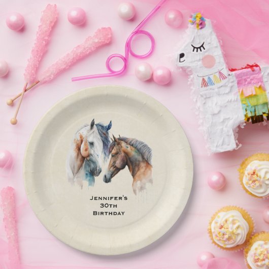 Schöner Western Boho Style Geburtstag Pappteller (Party)