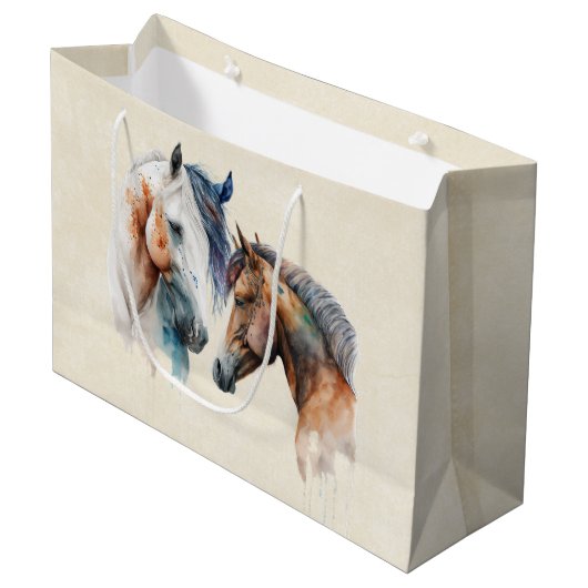 Schöner Western Boho Style Große Geschenktüte (Vorderseite Schrägansicht)