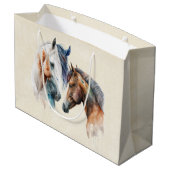 Schöner Western Boho Style Große Geschenktüte (Rückseite Schrägansicht)