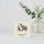 Schöner Western Boho Style Quadratische Visitenkarte (Stehend Vorderseite)