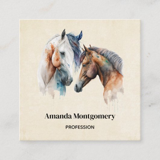 Schöner Western Boho Style Quadratische Visitenkarte (Vorderseite)