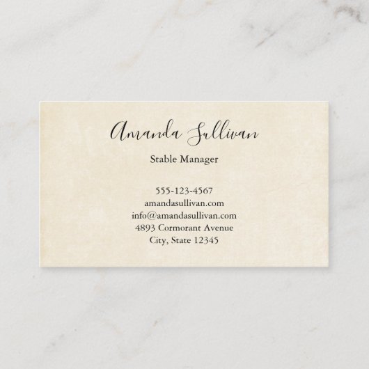 Schöner Western Boho Style Visitenkarte (Rückseite)