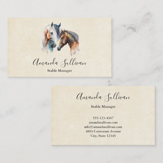 Schöner Western Boho Style Visitenkarte (Vorne/Hinten)