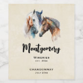 Schöner Western Boho Style Weinetikett (Einzelnes Label)