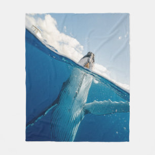 Schöner Whale Fleecedecke