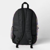 Schöner Wildblume Garten Bedruckter Rucksack (Rückseite)