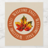 Schöner Willkommensfall Weinetikett (Einzelnes Label)