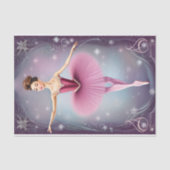 Schöner Winter Brünett Ballerina Rosa Lila Seidenpapier (Vorderseite)