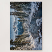 Schöner Winter in den Bergen Puzzle (Vertikal)