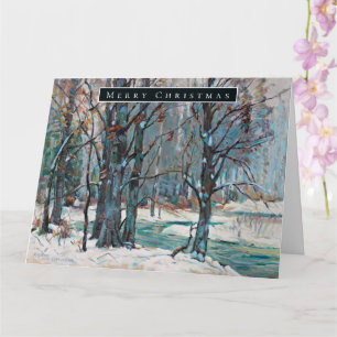 Schöner Winter in farbenfroher Kunst Karte
