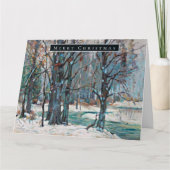 Schöner Winter in farbenfroher Kunst Karte (Vorderseite)