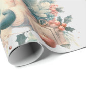 Schöner Winterengel inmitten der Natur im Norden Geschenkpapier (Rolleneckpunkt)