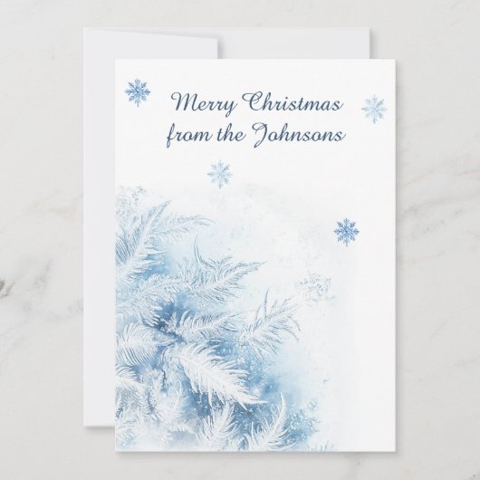 Schöner Winterfrost Weihnachten (Vorderseite)