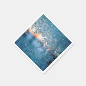 Schöner Winterfrostglas-Foto Serviette (Ecke)