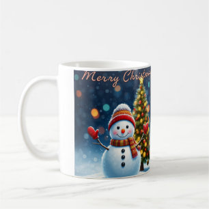 "Schöner Wintergarten: Weihnachtsbaumen & Snowmen  Kaffeetasse