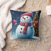 "Schöner Wintergarten: Weihnachtsbaumen & Snowmen  Kissen (Decke)