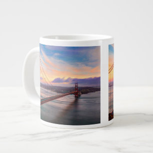 Schöner Wintersonnenuntergang bei Golden gate Jumbo-Tasse