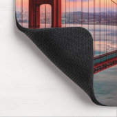 Schöner Wintersonnenuntergang bei Golden gate Mousepad (Ecke)