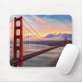 Schöner Wintersonnenuntergang bei Golden gate Mousepad (Mit Mouse)