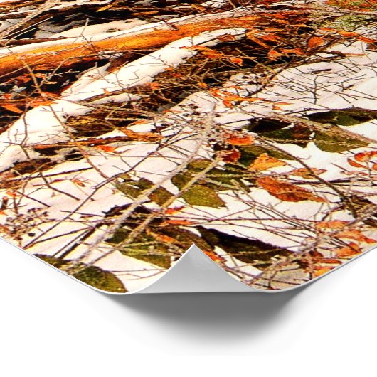 Schöner Winterwald mit Schnee Poster (Ecke)