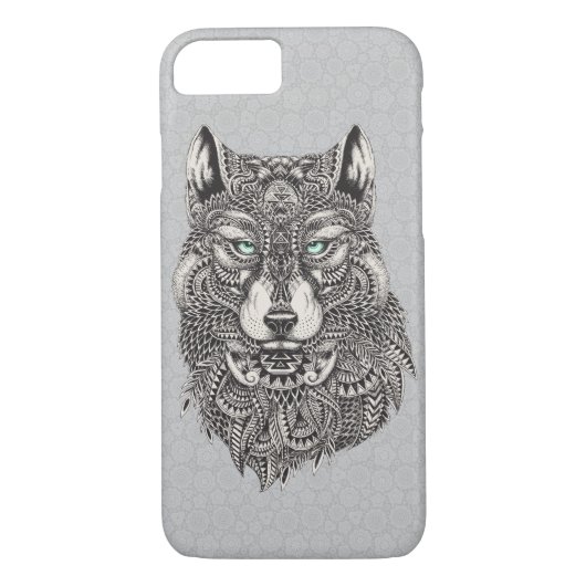 Schöner Wolf, Abstrakte Illustration Case-Mate iPhone Hülle (Rückseite)