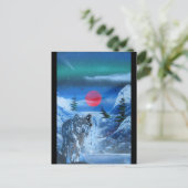 Schöner Wolf bei Sonnenuntergang Postkarte (Stehend Vorderseite)