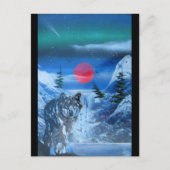 Schöner Wolf bei Sonnenuntergang Postkarte (Vorderseite)