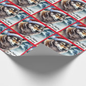 Schöner Wolf im Schnee Geschenkpapier (Ecke)
