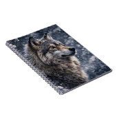 Schöner Wolf im Schnee Journal Notizblock (Rechte Seite)