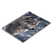Schöner Wolf im Schnee Journal Notizblock (Linke Seite)