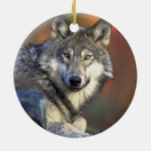 Schöner Wolf Keramik Ornament (Hinten)