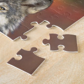 Schöner Wolf Puzzle (Seite)