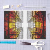 Schöner Wolkenkratzer in der Stadt Seidenpapier (Handwerk)