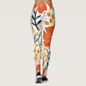Schöner Workout-Text l Niedliches Blumenmoor Leggings (Rückseite)
