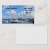 Schöner Yacht-Hafen mit Segelschiffen Visitenkarte (Vorne/Hinten)