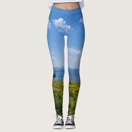 Schöner Yellowstone See Leggings (Vorderseite)