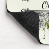 Schöner zeichn von Schwarz-Weiß-Blume Mousepad (Ecke)